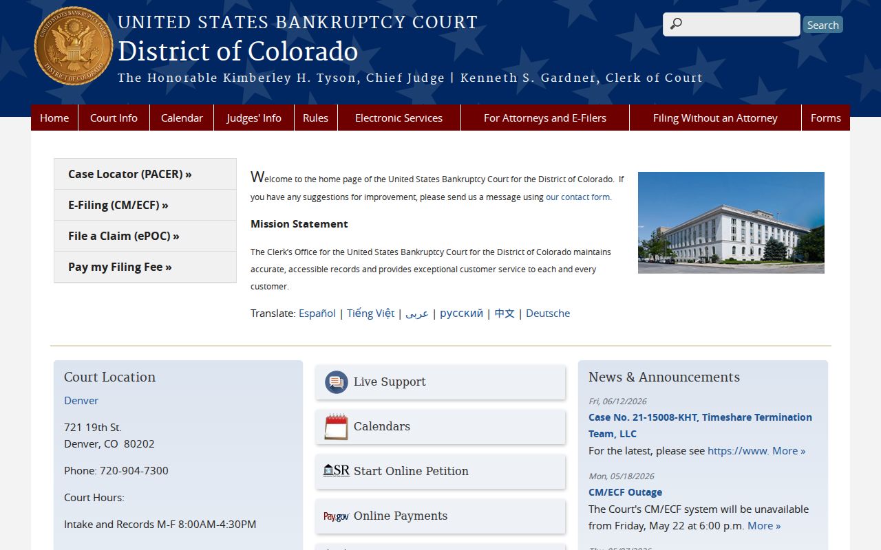Teller County district court records federal bankruptcy court comparison